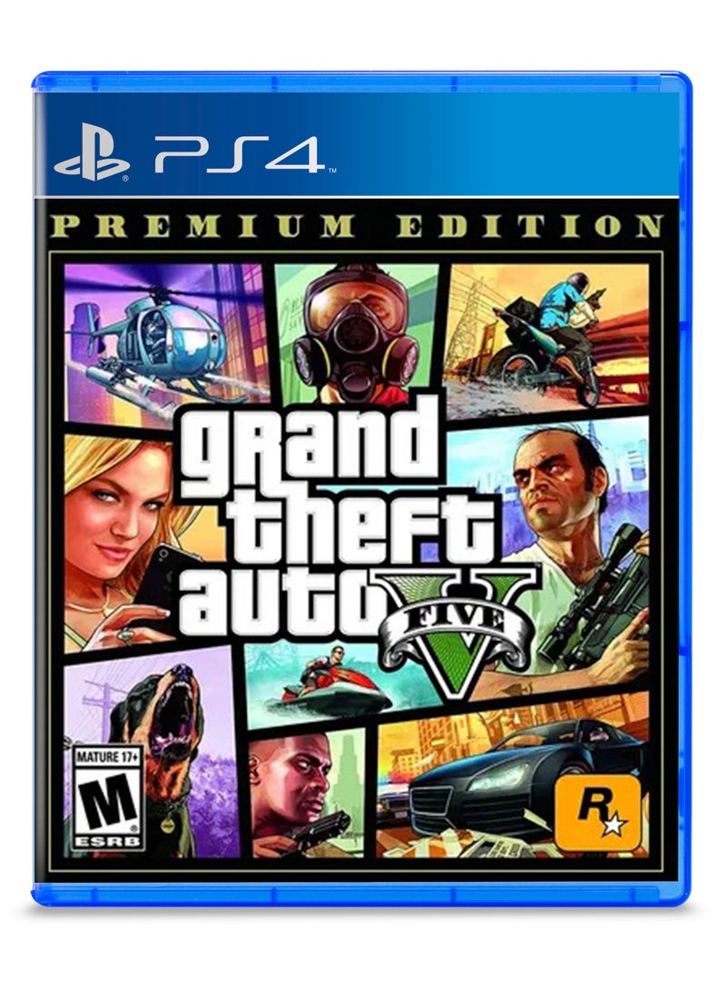 PlayStation Grand Theft Auto V Premium Edition PS4 Edition - Open World and City Life Adventure Game - Image 1