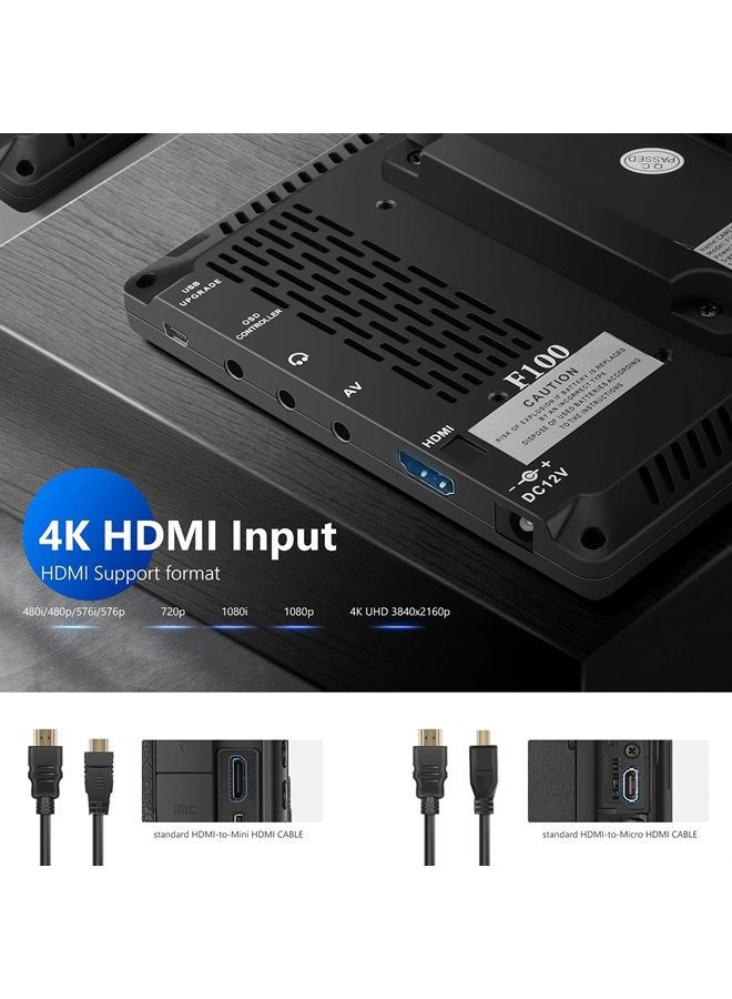 Neewer Film Movie Video Making System Kit with F100 7-inch 1280x800 IPS Screen Field Monitor (Support 4k Input) and Cool Ballhead Arm (Kit I) - Image 3