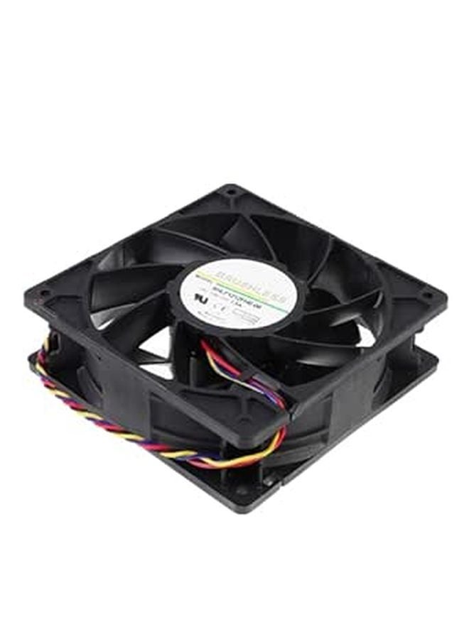120mm Black PWM Computer Case Fan High Airflow Flame Retardant for Desktop PC Radiator Cooling - Image 1