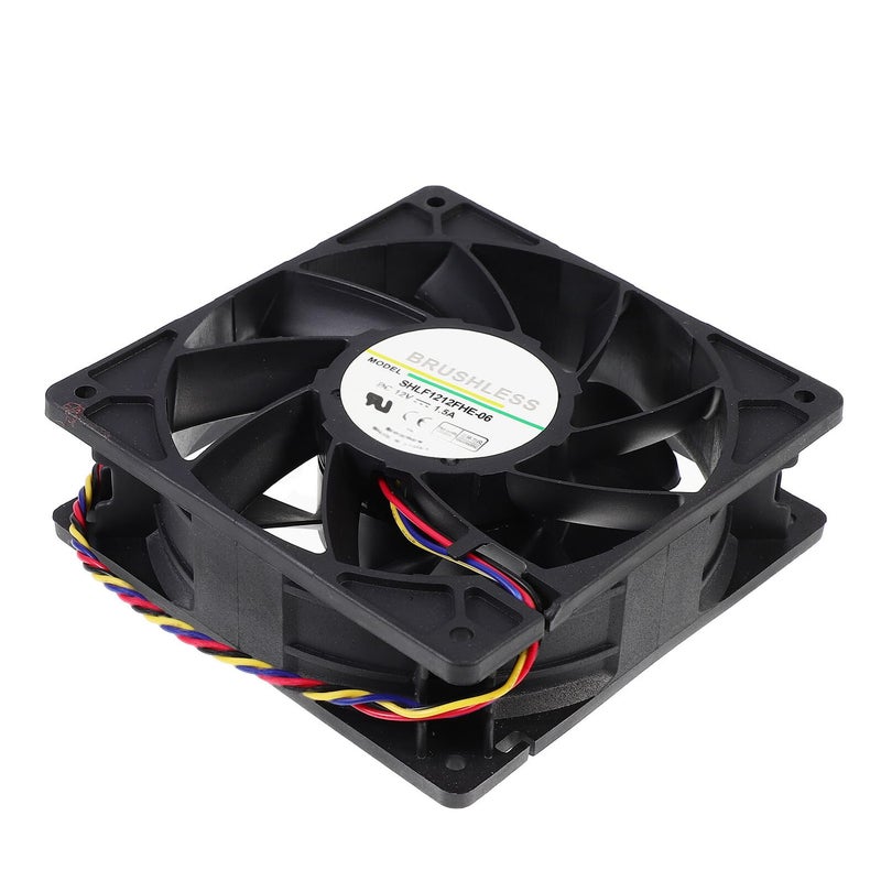 120mm Black PWM Computer Case Fan High Airflow Flame Retardant for Desktop PC Radiator Cooling - Image 2