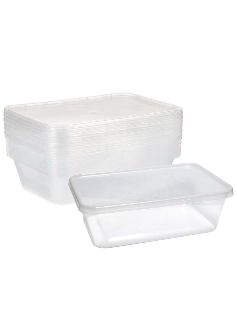 750ml Disposable Microwave Containers with Airtight Lids - BPA-Free, Leakproof, Stackable (Pack of 10) - Image 1