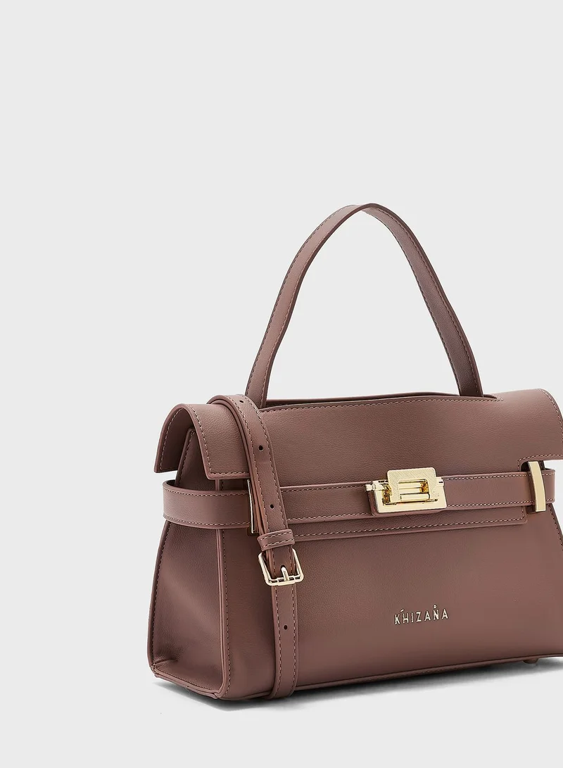 Khizana Clasp Satchel Bag