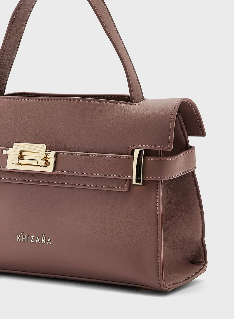 Khizana Clasp Satchel Bag