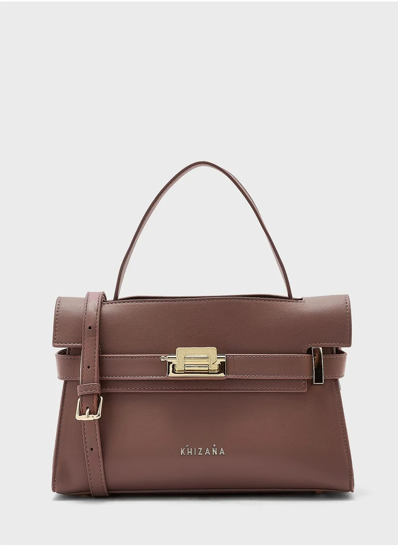 Khizana Clasp Satchel Bag