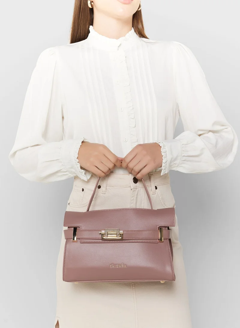 Khizana Clasp Satchel Bag