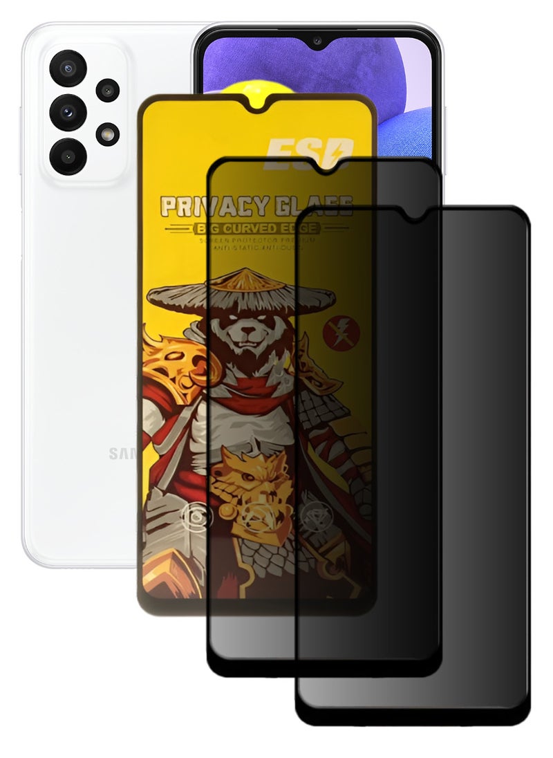 ESD 2 Pieces Tempered Dustproof Privacy Glass Screen Protector Compatible For Samsung Galaxy A23 4G - Image 1