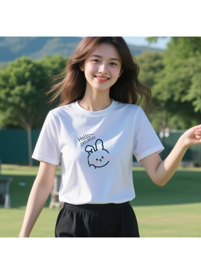 Your Sun Women'S T-Shirt, Summer Printed Loose-Fit Cotton Top, Women'S Blouse - Image 3