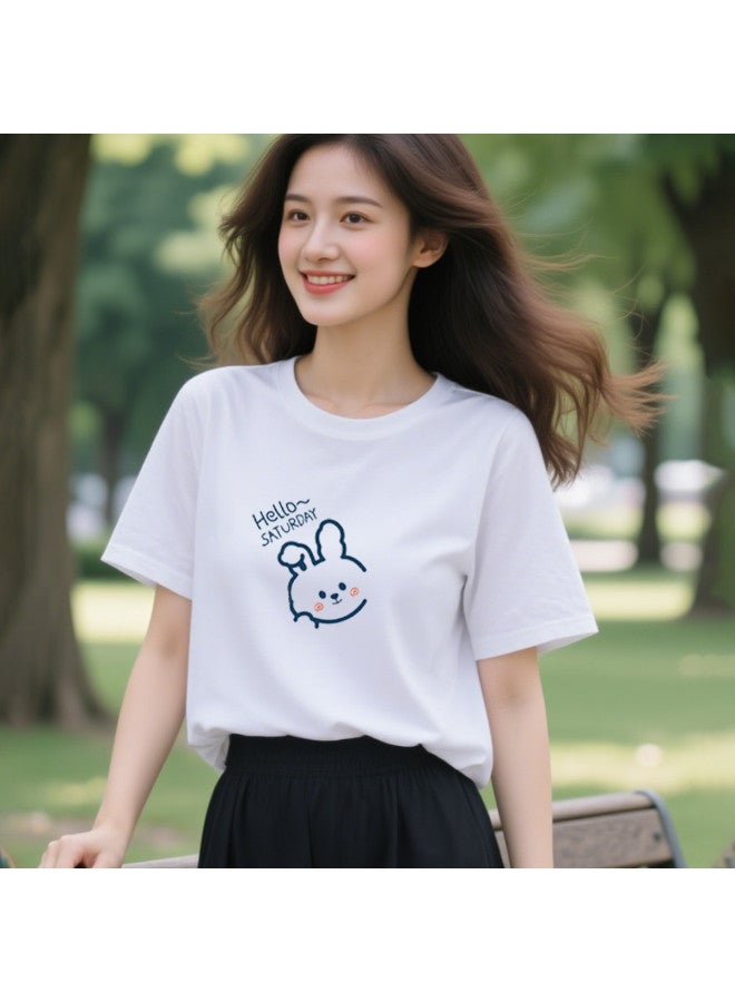 Your Sun Women'S T-Shirt, Summer Printed Loose-Fit Cotton Top, Women'S Blouse - Image 2
