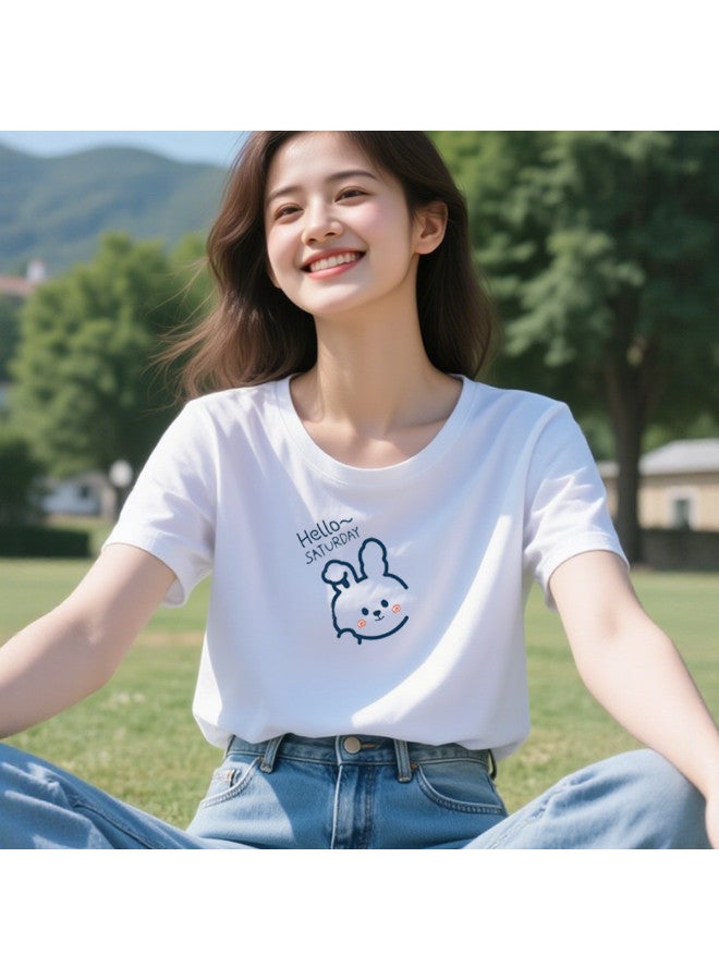 Your Sun Women'S T-Shirt, Summer Printed Loose-Fit Cotton Top, Women'S Blouse - Image 4