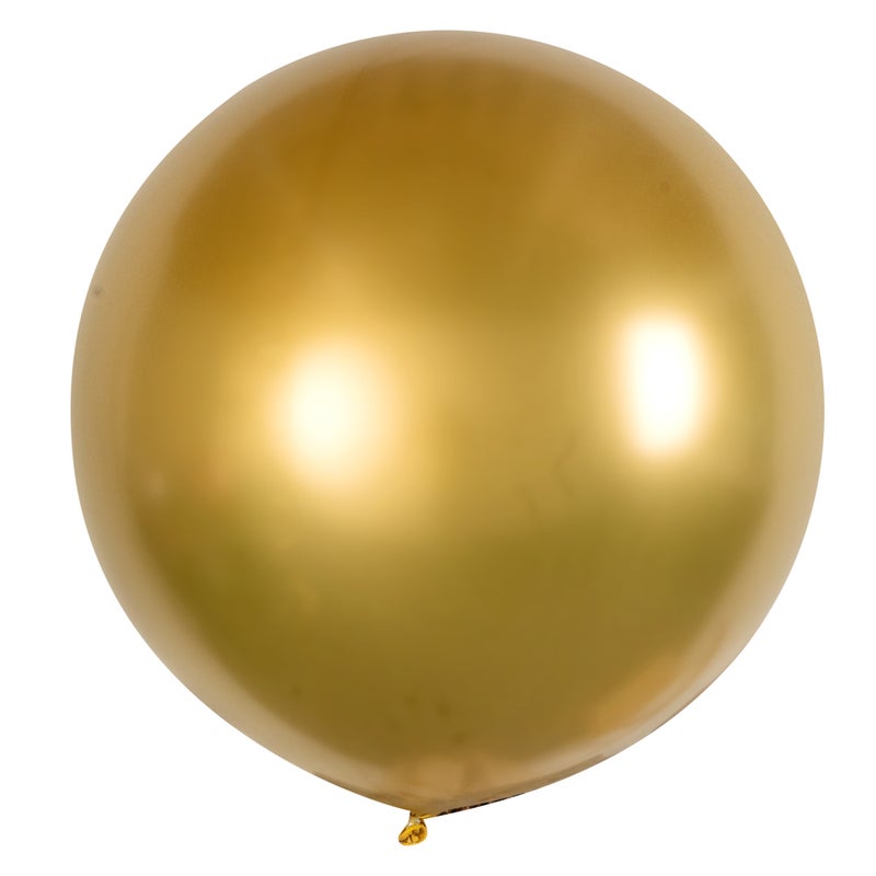 Restaurantware-Balloonify 36 Inch Jumbo Balloons, 10 Thick Balloons - Strong Latex, Fill With Helium Or Air, Metallic Gold Giant Round Balloons, Decorations For Photo Shoot, Wedding, Or Party - Image 2