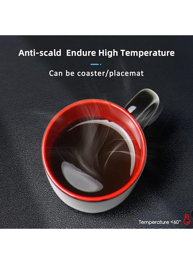 excovip Mouse Pad Non Slip Pu Leather Desk Pad Waterproof Desk Pad Protector Desk Writing Mat For Office Home Small Size（Black） - Image 2