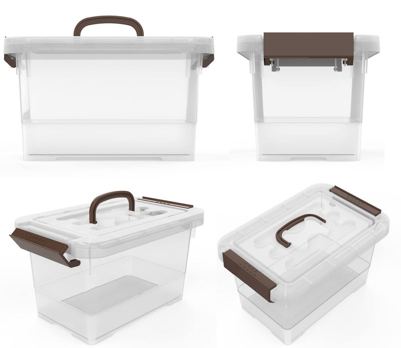 WYT Clear Storage Latch Box, 6 Pack Storage Organizer Bins with Latching Handle and Lids, 3.5 Quart - Image 4