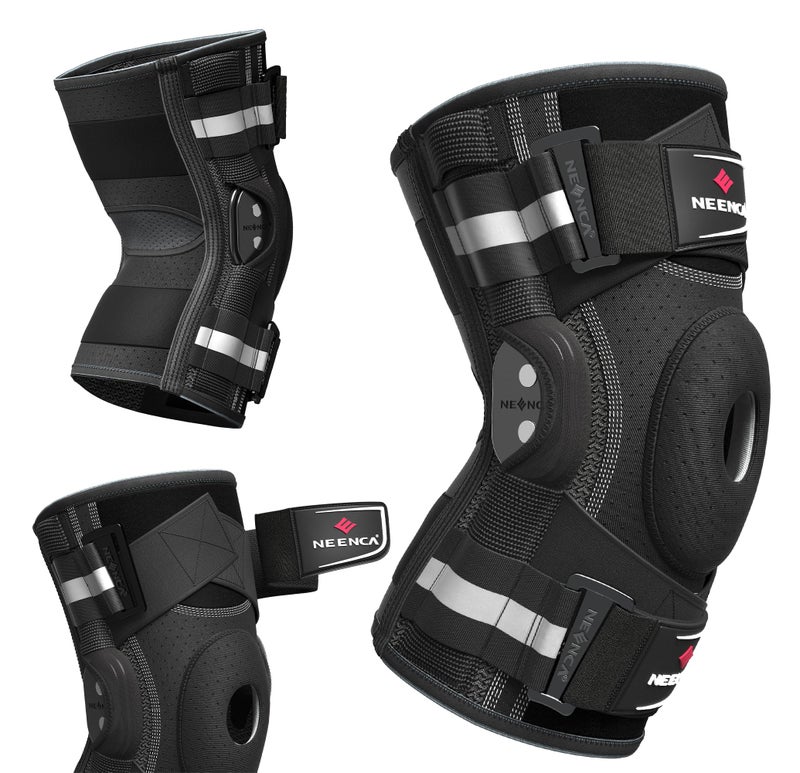 NEENCA Professional Knee Brace for Knee Pain, Hinged Knee Support with Patented X-Strap Fixing System, Medical for Pain Relief, Arthritis, Meniscus Tear, ACL, PCL, MCL, Runner, Sport - Image 2