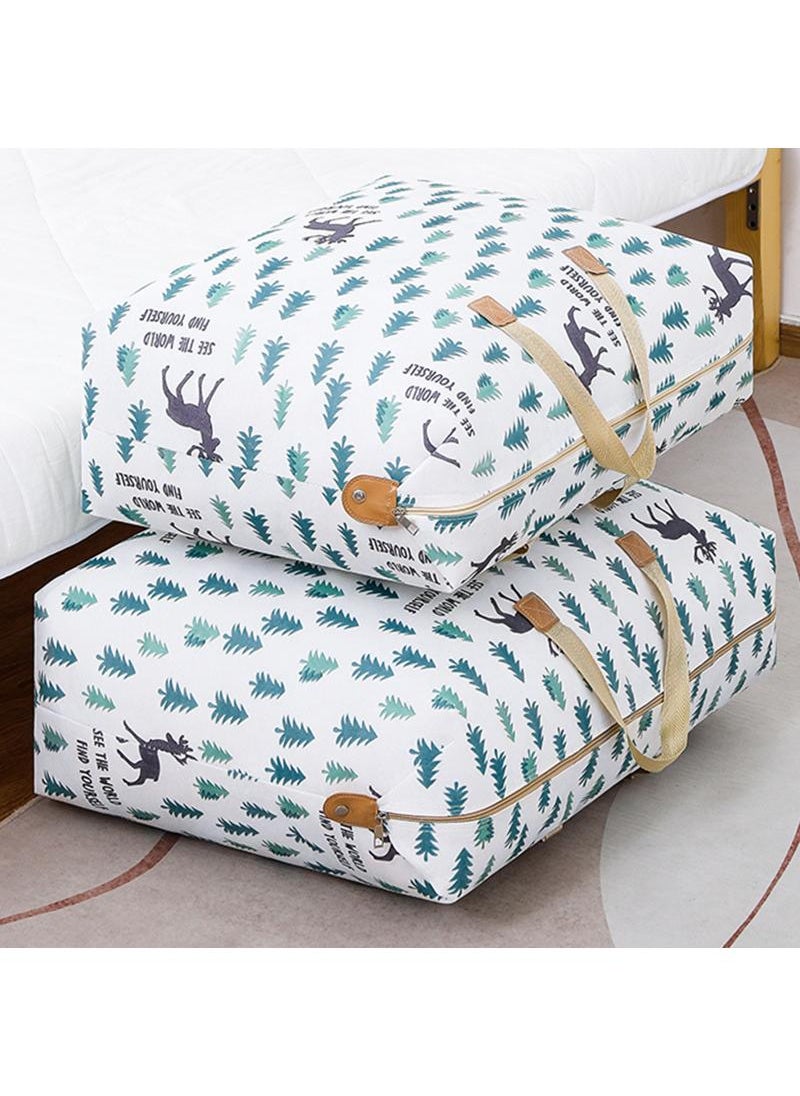 Y&D - Quilt Storage Bag Finishing Bag Clothes Large Capacity Waterproof Moisture-proof Quilt Luggage Moving Bag-Little Tree70*47 - Image 1