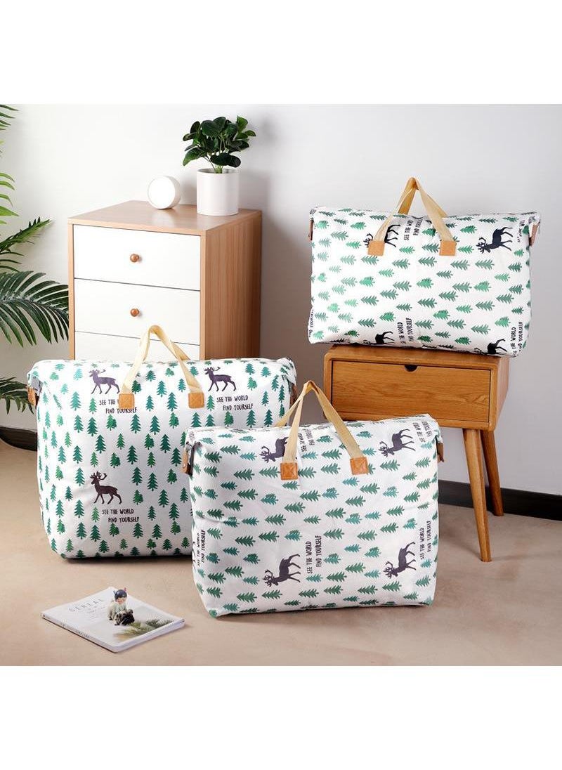 Y&D - Quilt Storage Bag Finishing Bag Clothes Large Capacity Waterproof Moisture-proof Quilt Luggage Moving Bag-Little Tree70*47 - Image 1