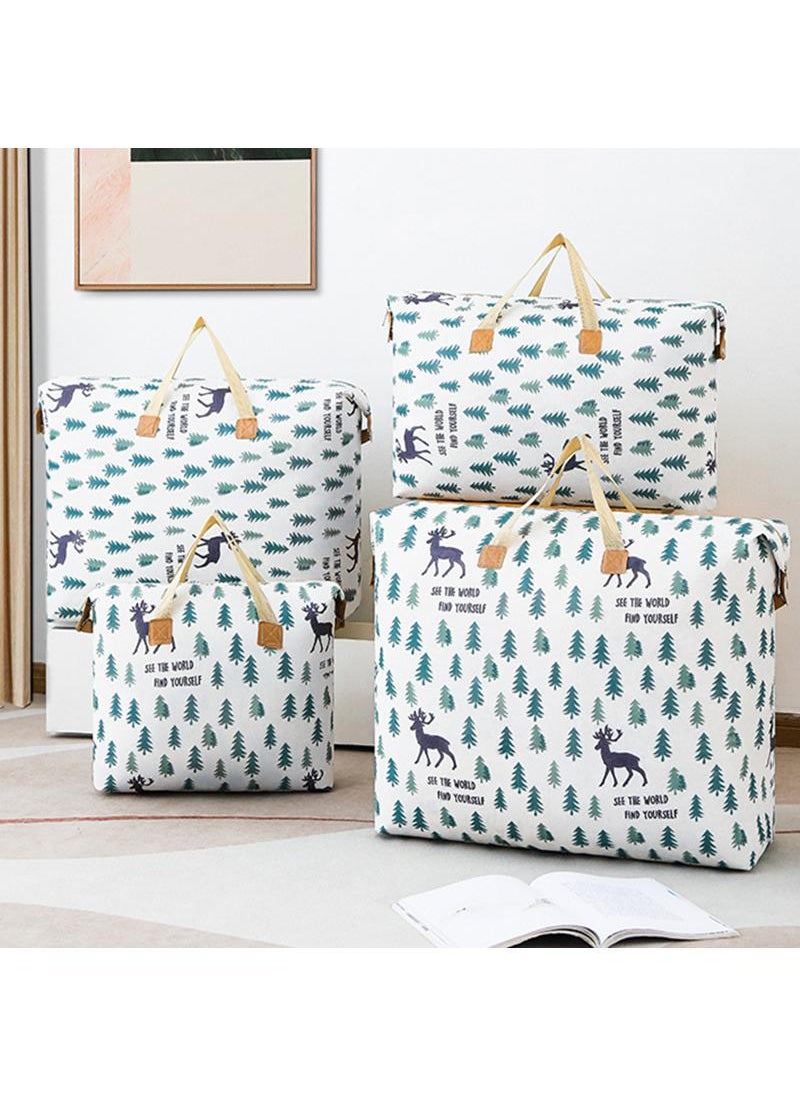 Y&D - Quilt Storage Bag Finishing Bag Clothes Large Capacity Waterproof Moisture-proof Quilt Luggage Moving Bag-Little Tree70*47 - Image 1