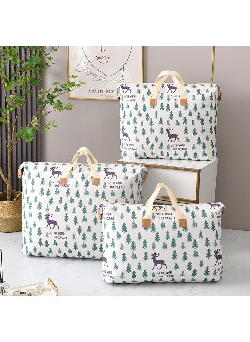 Y&D - Quilt Storage Bag Finishing Bag Clothes Large Capacity Waterproof Moisture-proof Quilt Luggage Moving Bag-Little Tree70*47 - Image 1