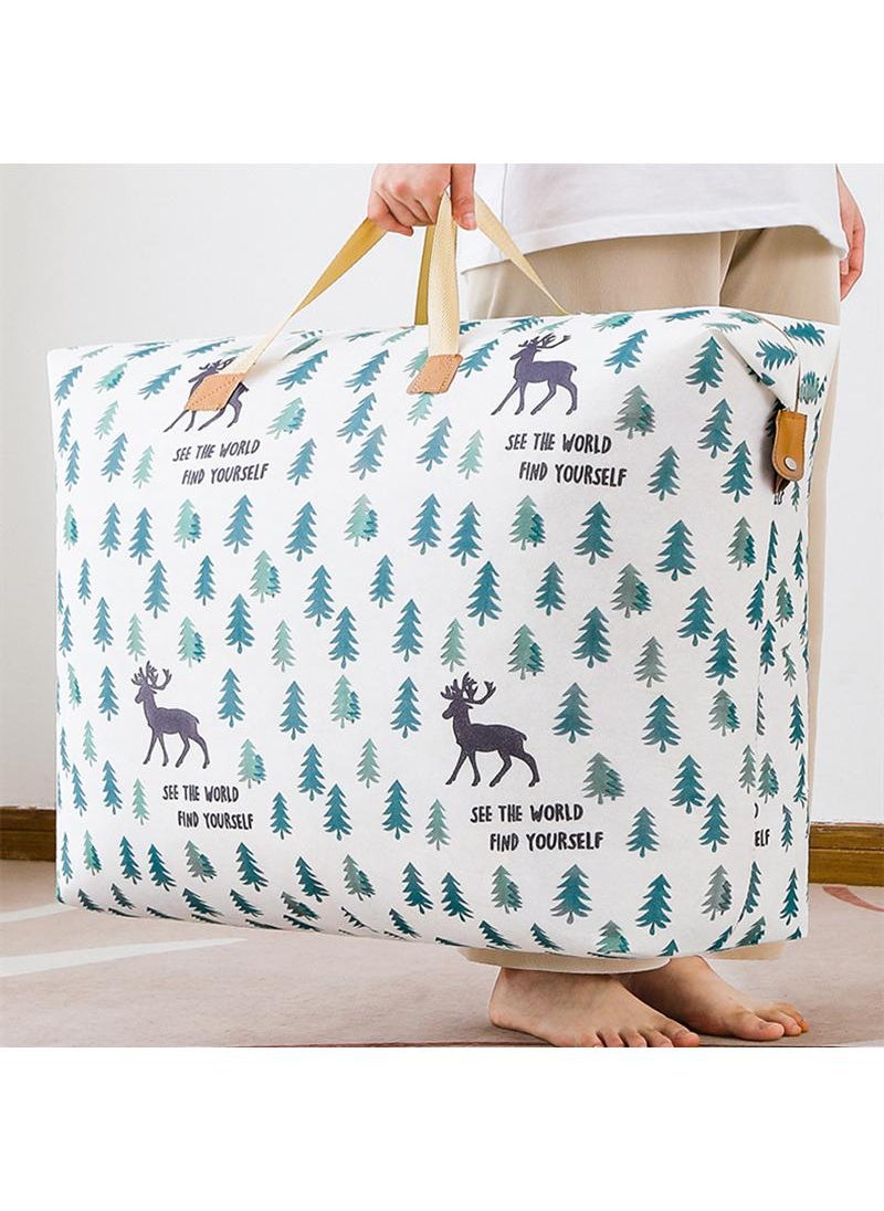 Y&D - Quilt Storage Bag Finishing Bag Clothes Large Capacity Waterproof Moisture-proof Quilt Luggage Moving Bag-Little Tree70*47 - Image 1