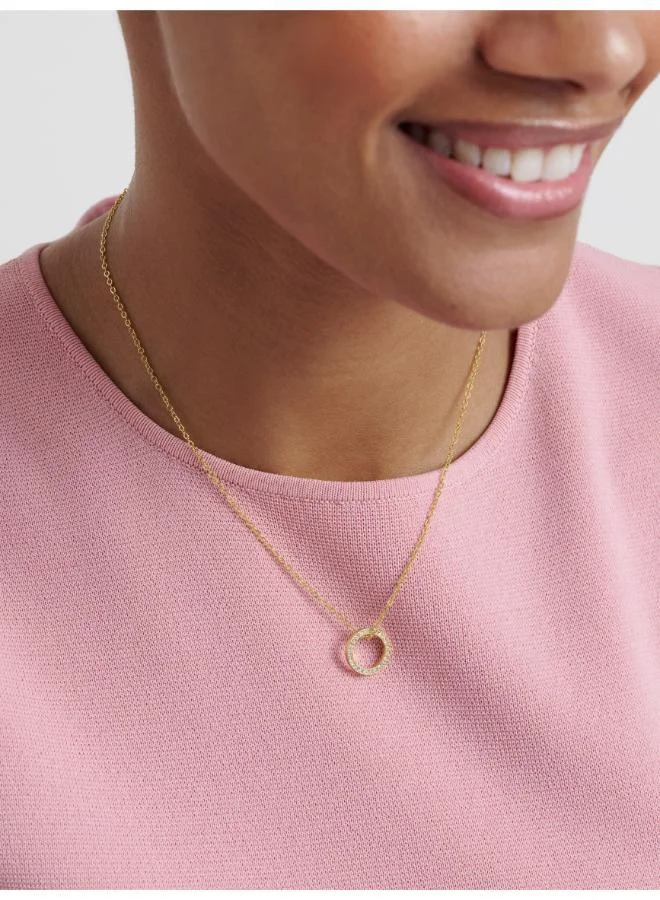 تيد بيكر Heri Crystal Hoop Pendant Necklace