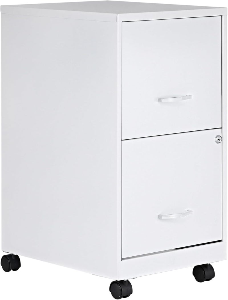 Lorell LYS SOHO File/File Mobile File Cabinet, White - Image 1