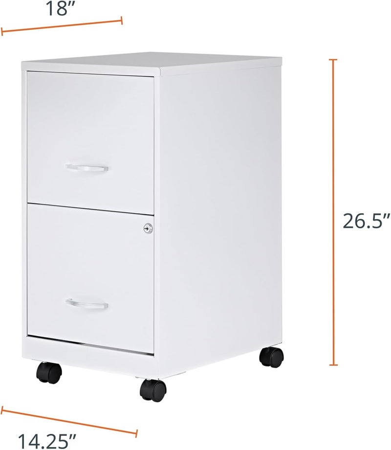Lorell LYS SOHO File/File Mobile File Cabinet, White - Image 2