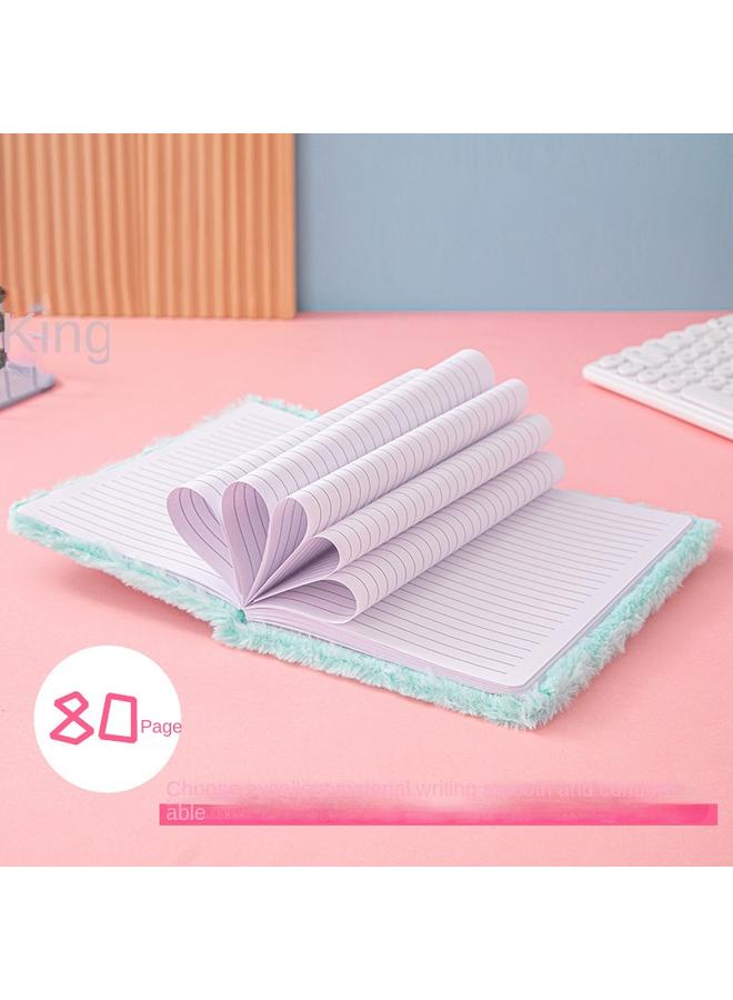 Bluejw Cross-border Hot-selling Unicorn Plush Notebook A5 Cute Macaron Girl's Heart Journal Student Hand Book - Image 3