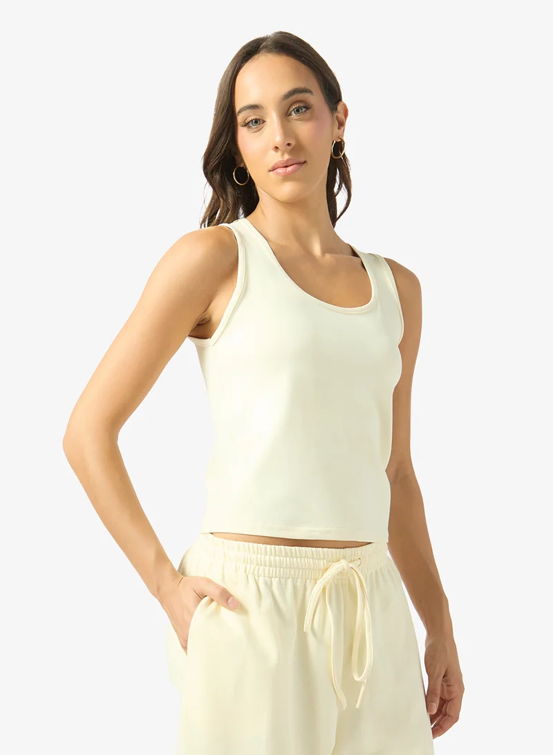 Ginger Basics Soft Polyamide Seamless Square Neck Vest