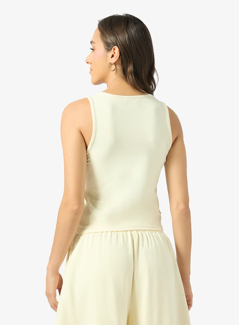 Ginger Basics Soft Polyamide Seamless Square Neck Vest