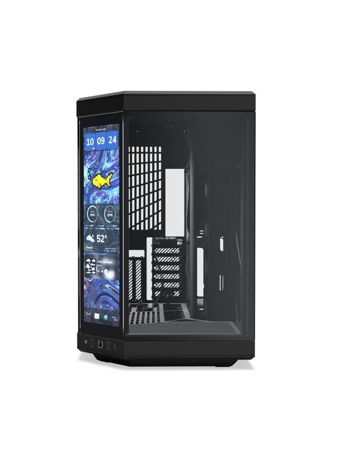 HYTE حالة Y70 تاتش إنفينيت ثنائية الغرفة ATX متوسطة البرج بتصميم عصري مع شاشة تعمل باللمس LCD بدقة 2.5K - أسود داكن - Image 2