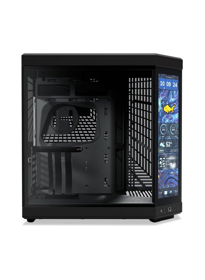 HYTE حالة Y70 تاتش إنفينيت ثنائية الغرفة ATX متوسطة البرج بتصميم عصري مع شاشة تعمل باللمس LCD بدقة 2.5K - أسود داكن - Image 3