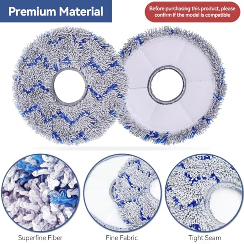 Verilux® 4Pcs Replacement Accessories Mop Cloth for ECOVACS DEEBOT T20 Omni/PRO/MAX T20 Pro/Max Plus, Robot Vacuum Accessorise Kit, Replacement Parts - Cleaning Tools - Image 4