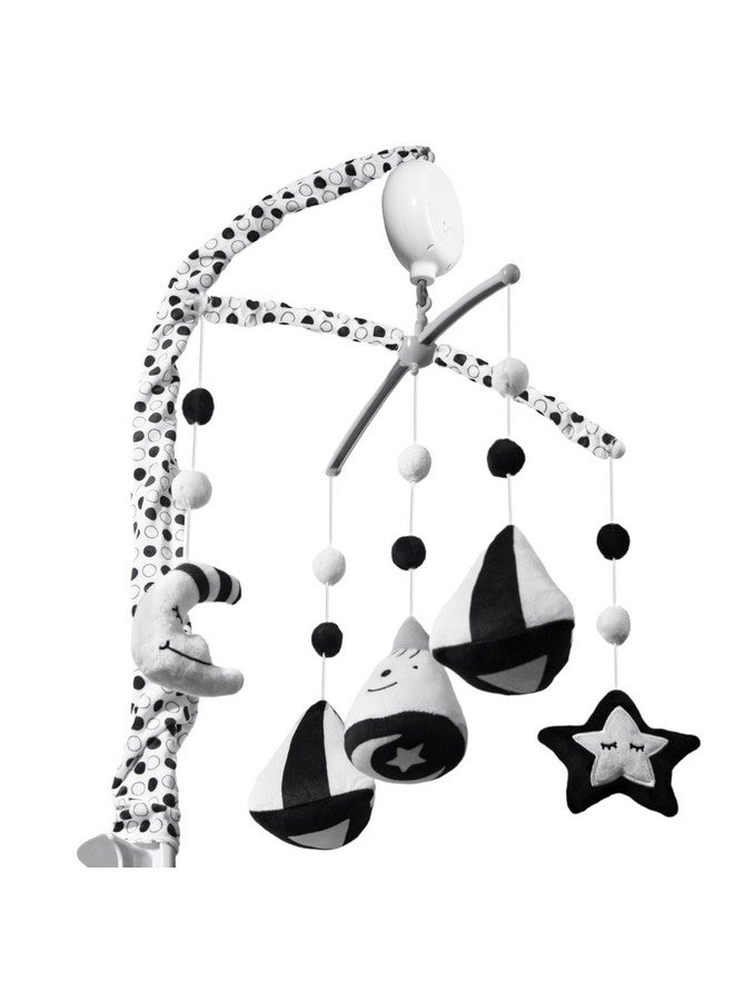 FEISIKE Baby Crib Mobile, Crib Toys Hanging with 35 Lullabies, 3 Modes Digital Musical Box（Turn Only, Music Only, Turn & Music Newborn Baby Toys Black/White for Boys and Grils - Image 1