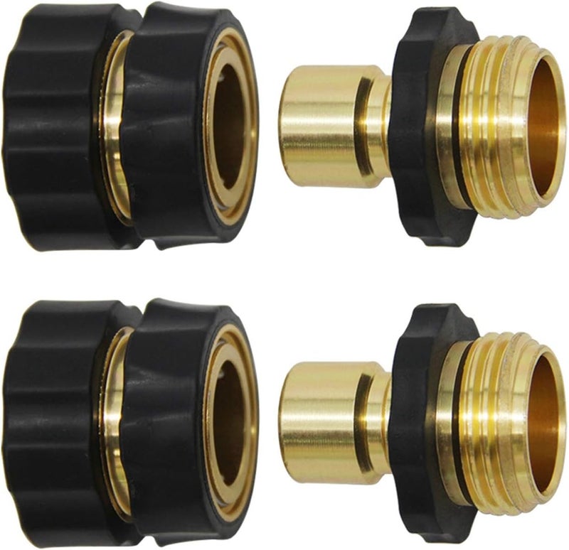 Twinkle Star 3/4 Inch Garden Hose Fitting Quick Connector Male and Female Set, 2 Set - Image 1