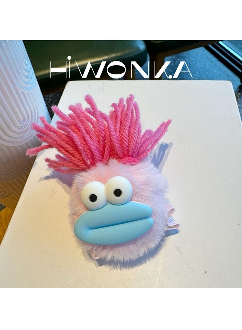 hiwonka 4 Pcs Funny Hair Clips Claw, Cartoon Monster Three Dimensional Quirky Ugly Plush Funny For Women Girl.Free cute bag - Image 5