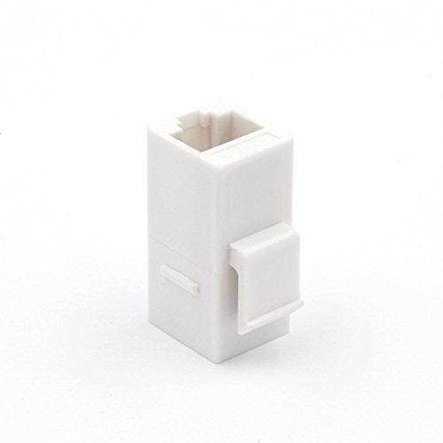 TENINYU 10-Pack CAT6 RJ45 Keystone Jack Female Coupler Insert Snap-in Connector Socket Adapter Port for Wall Plate Outlet Panel - White - Image 3