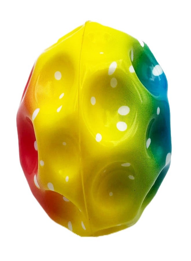 Buko Super Infinity Crazy Bounce Moon Rainbow Ball: Ultimate Grip and Catch, Enhances Hand-Eye Coordination (Blue Yellow (Pack of 1) - Image 1