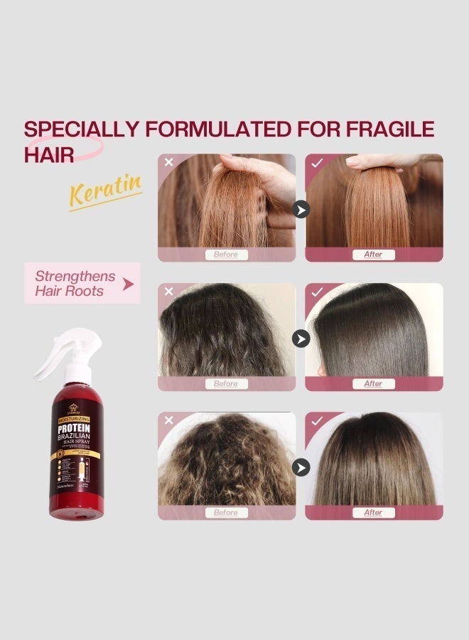 STARPLEX Moisturizing Leave-In Hair Mask Spray 200ml - Brazilian Protein with Collagen & Essential Oils | Alcohol Free | Nourishing Care for All Hair Types - Image 4