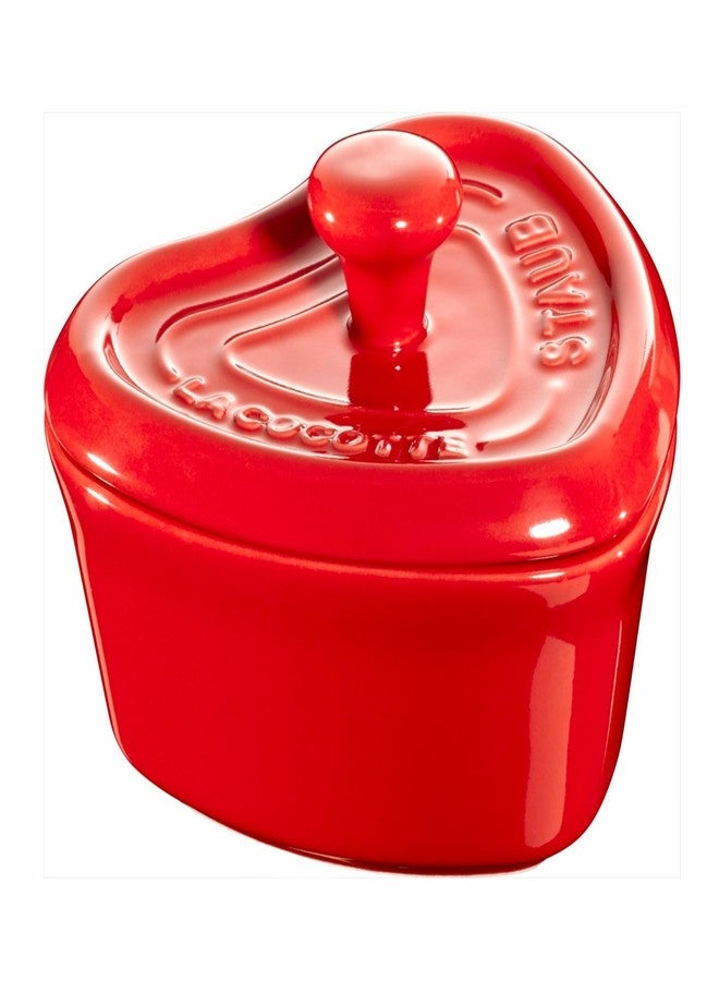 Staub Ceramic 3-pc Mini Heart Cocotte Set - Cherry, Pink, White - Image 4