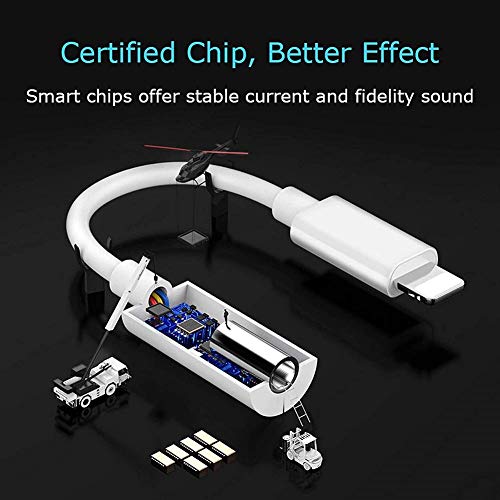 esbeecables 2 Pack [Apple MFi Certified] Lightning to 3.5 mm Headphone Jack Adapter, for iPhone 3.5mm Headphones/Earphones Jack Aux Audio Adapter Dongle for iPhone 14 13 12 11 XS XR X 8 7 iPad, Support All iOS - Image 2