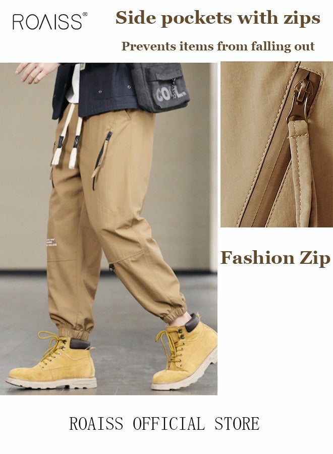 roaiss Retro Style Men's Pants, 2024 Spring Summer Loose Casual Wide Leg Trousers - Image 2