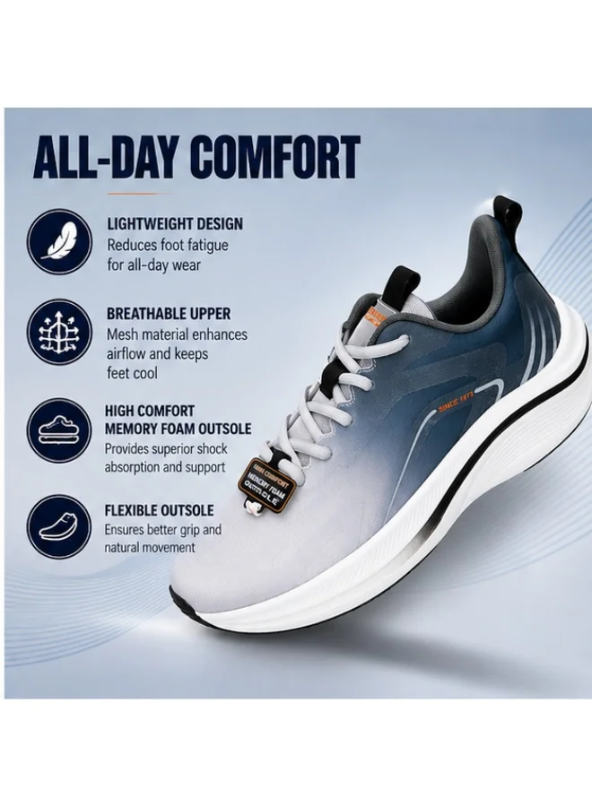 Dockers By Gerli Dockers by Gerli Men's Lightweight Walking & Running Shoes – Breathable Mesh Sneakers with High Comfort Memory Foam Outsole, Cushioned Collar & Flexible Sole