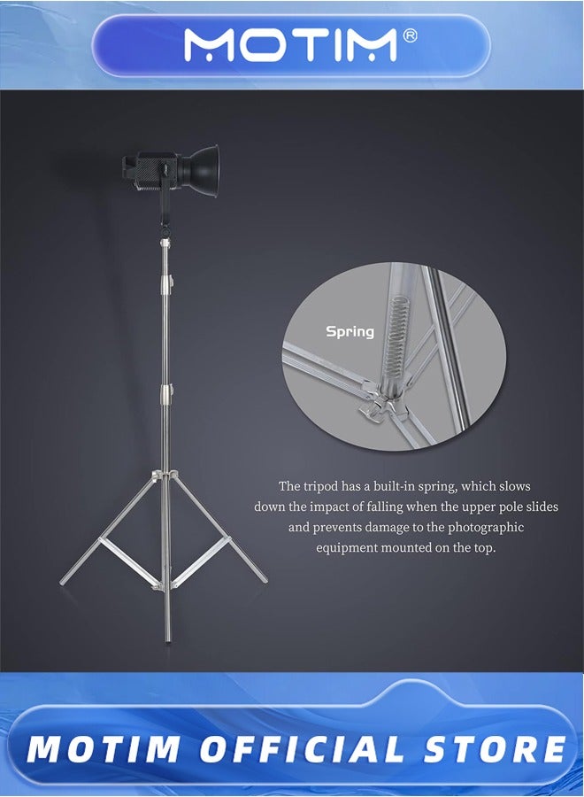 Motim Stainless Steel Photography Light Stand, Adjustable Photographic Sturdy Tripod for Video Light, Flash, Reflectors - Image 3