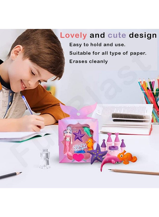 FunBlast Mermaid & Ocean Animal Erasers for Kids - School Stationary Kit for Kids, Return Gifts for Kids-Random Designs - Image 4
