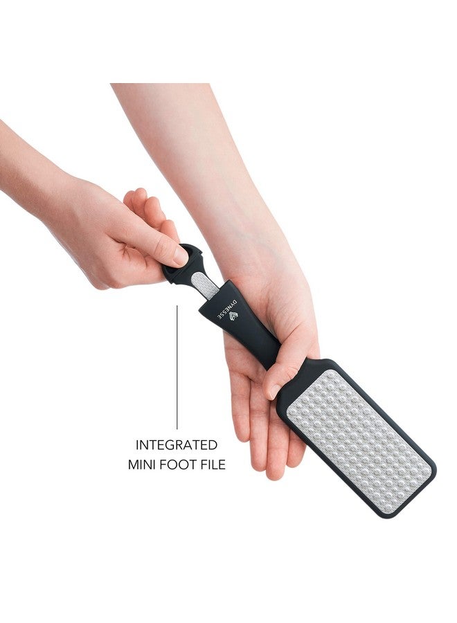 DYNESSE Foot File. Best Premium Pedicure Foot Rasp and Callus Remover. 3-in-1 Tool. Removes Hard Skin. No Risk of Injury. Stainless Steel. Ergonomic Handle. Washable. Works on Both Wet and Dry Feet. - Image 2