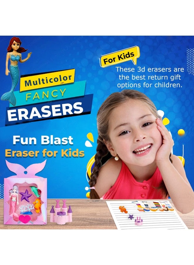 FunBlast Mermaid & Ocean Animal Erasers for Kids - School Stationary Kit for Kids, Return Gifts for Kids-Random Designs - Image 5