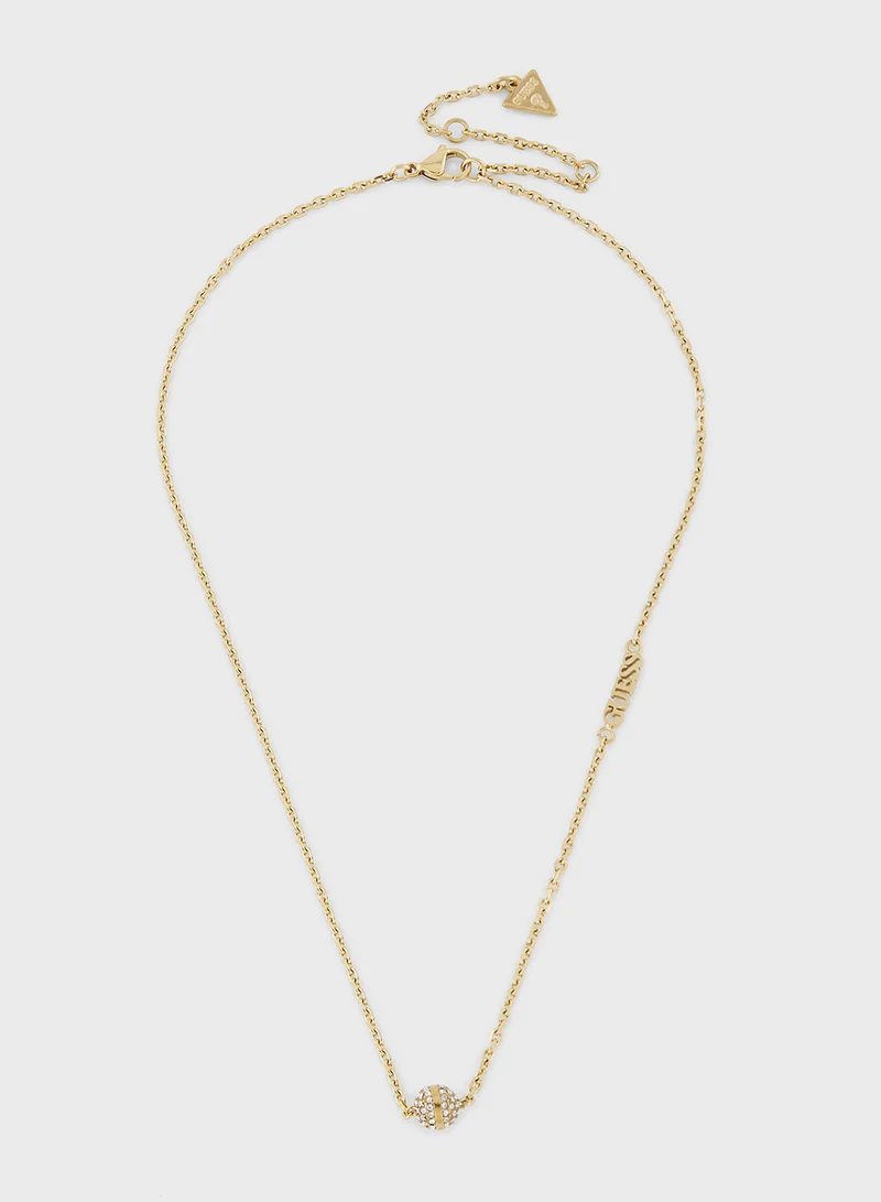 جس Crystal Detail Short Necklaces