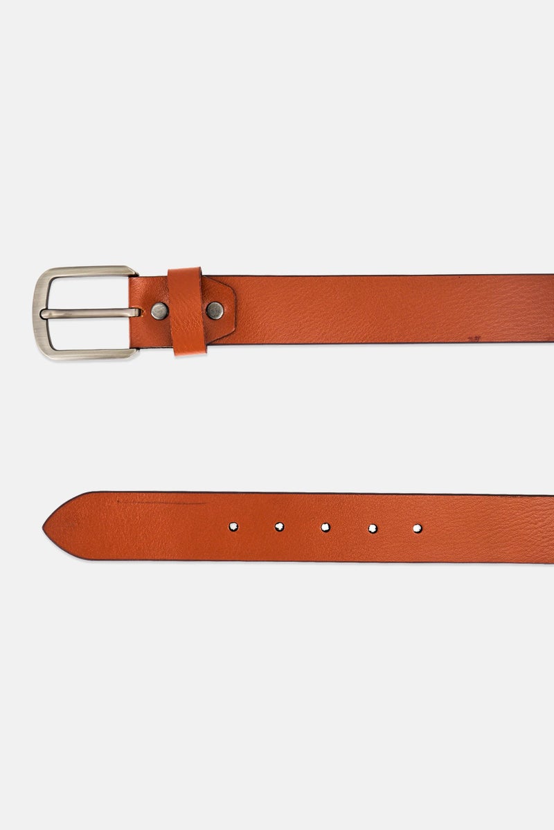 Aeropostale Men Genuine Leather Semi Formal Pin Buckle Belt, Brown - Image 2