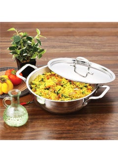 VINOD VINOD PLATINUM TRIPLY STAINLESS STEEL EXTRA DEEP KADAI/KADHAI WITH STAINLESS STEEL LID - 3.2 LITERS (24 CM), VTK024, COOKING POT, FRYPAN, CASSEROLE  - Image 5
