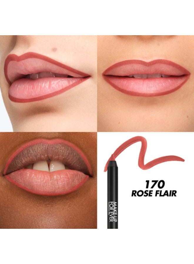 MAKE UP FOR EVER Artist Color Pencil Extreme Smudge-Proof Lip Liner 1.2g-170_Rose Flair - Image 2