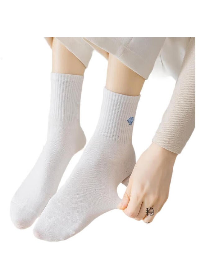 THREEGUN Sanqiang [Yinxiang Series] Women'S Socks, Pure Cotton Mid-Calf Socks, Versatile Casual Socks, Simple Socks - Image 2